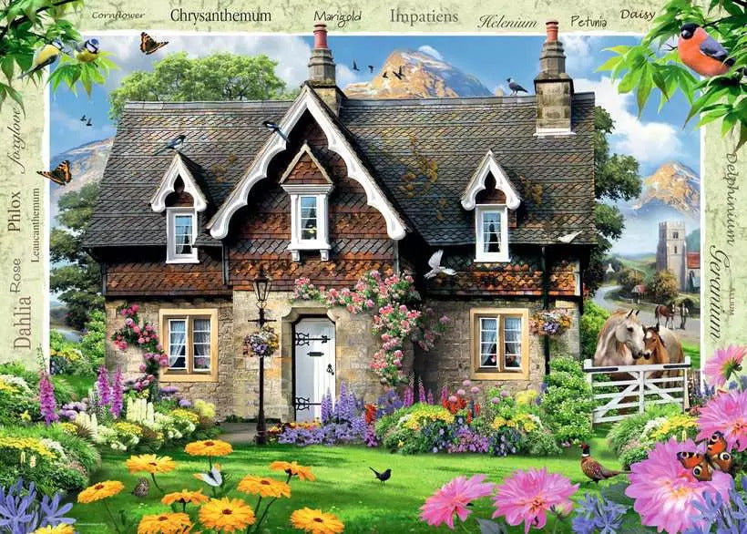 Ravensburger - Hillside Cottage 1000 Piece Puzzle