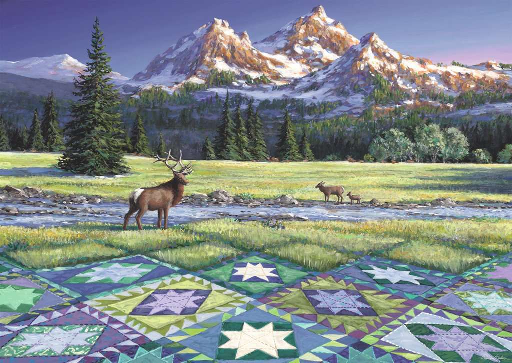 Ravensburger - Mountain Quiltscape 300 Piece Large Format Puzzle