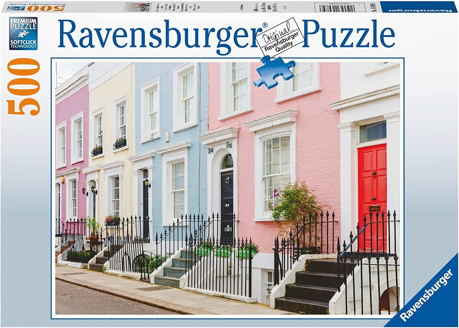 Ravensburger - Colourful London Townhouses 500 Piece Puzzle