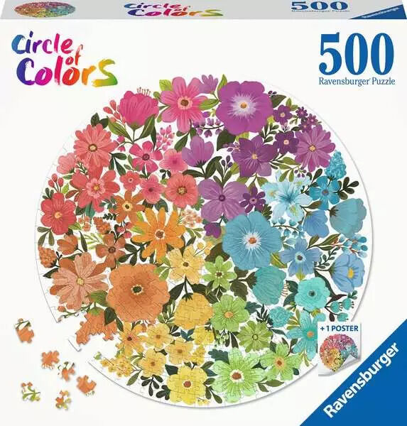 Ravensburger - Circle of Colours - Flowers 500 Piece Family Jigsaw Puzzle