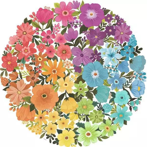 Ravensburger - Circle of Colours - Flowers 500 Piece Family Jigsaw Puzzle