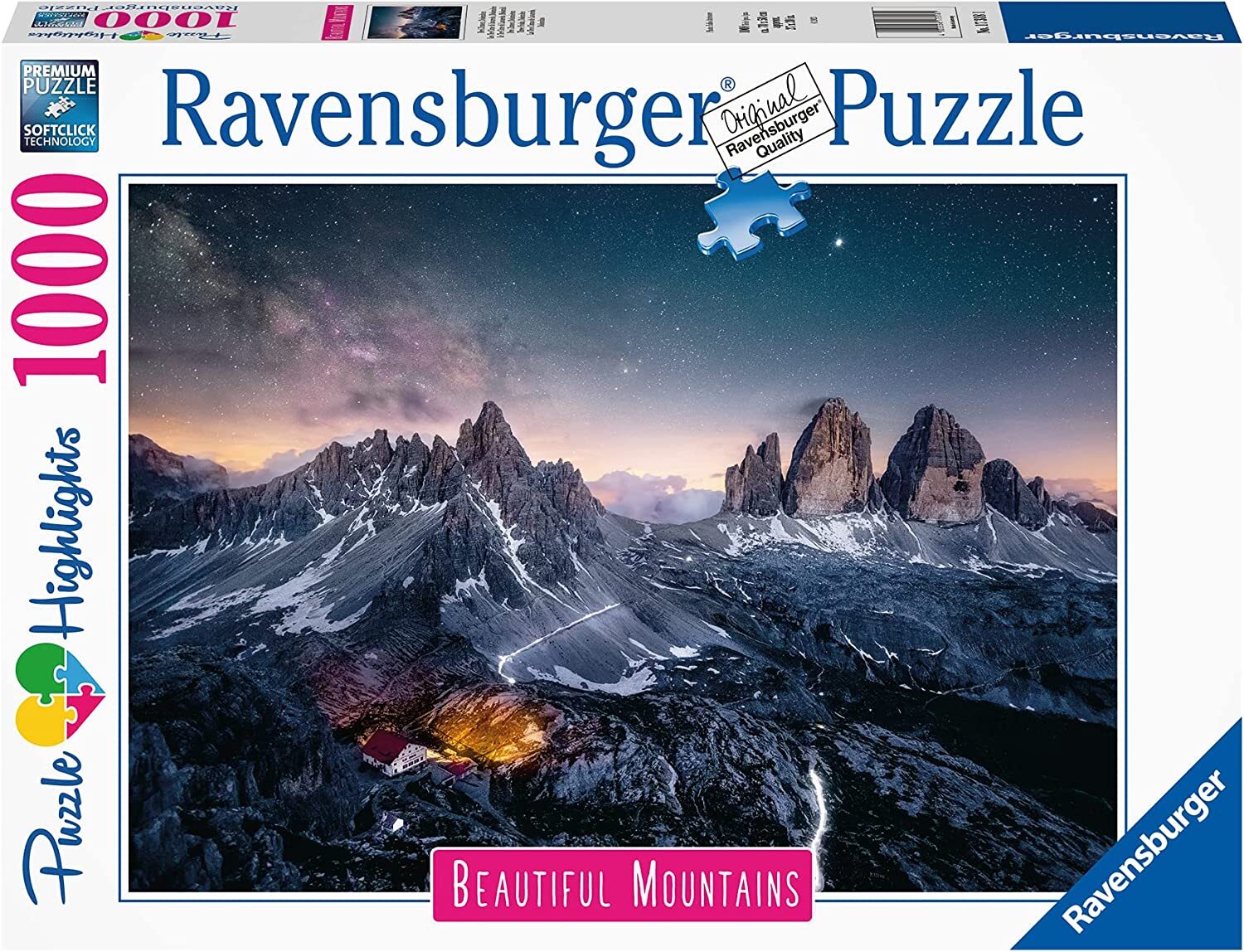 Ravensburger - Three Peaks, Dolomites Puzzle 1000 Piece Adult's Jigsaw Puzzle