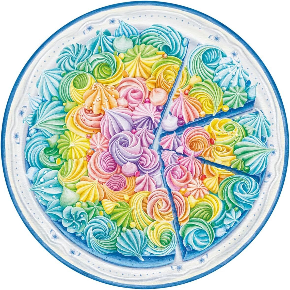 Ravensburger - Circle of Colours, Rainbow Cake 500 Piece Puzzle