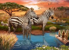 Ravensburger - Zebras at the Watering Hole 500 Piece Puzzle