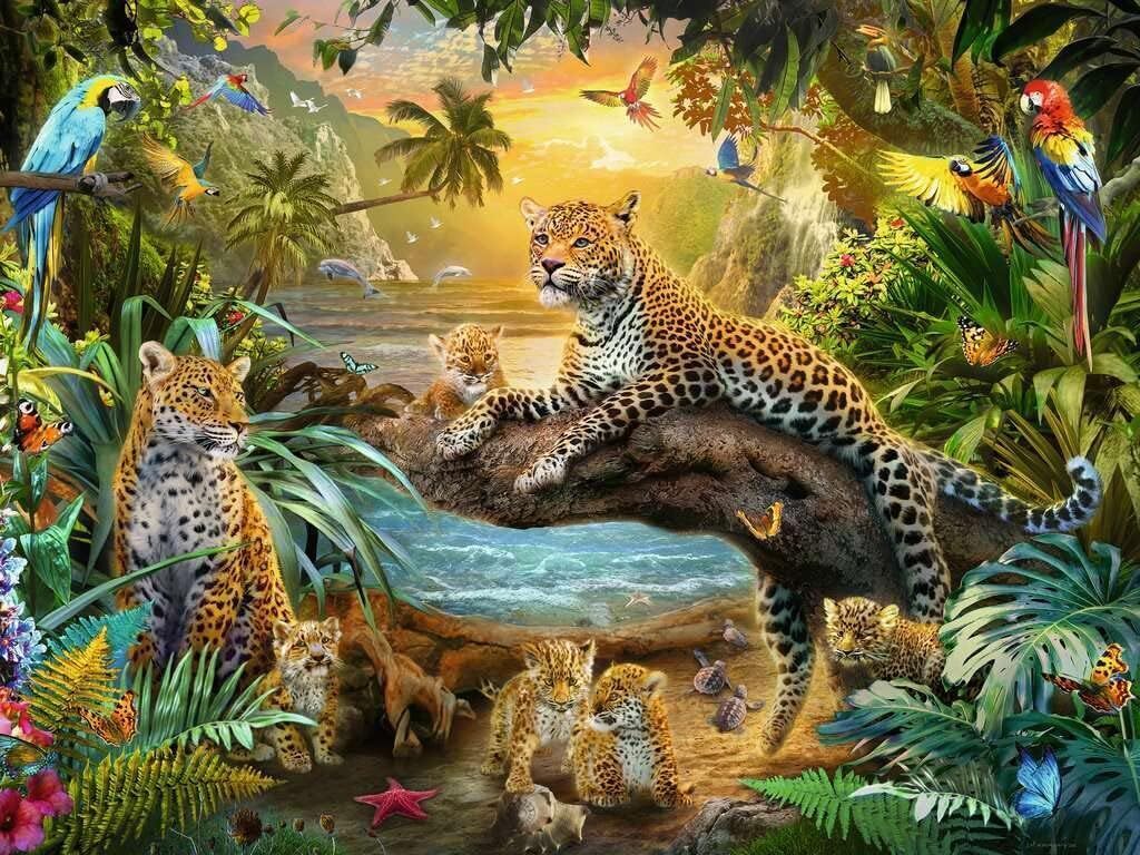 Ravensburger - Leopards in the Jungle 1500 Adult's Jigsaw Puzzle