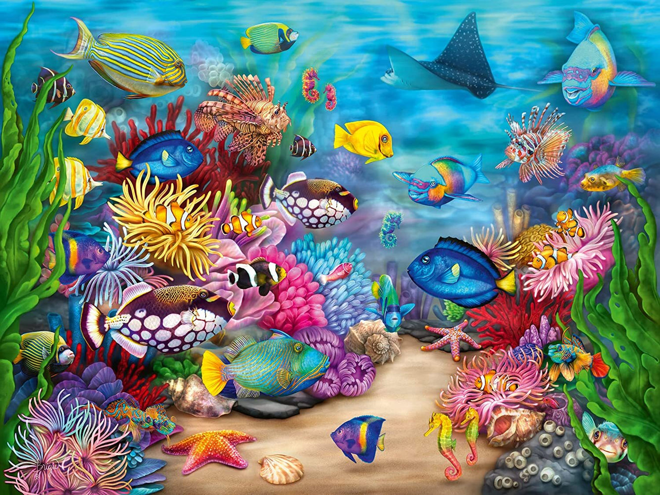 Ravensburger - Tropical Reef Life 750 Piece Large Format Adult's Puzzl ...