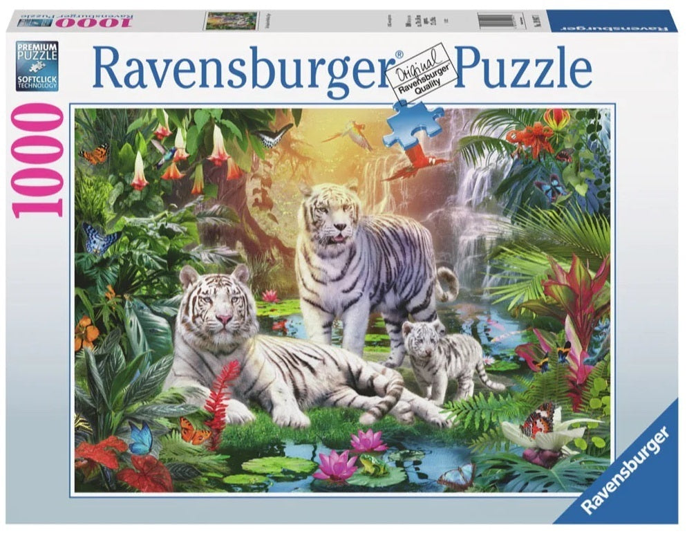 Ravensburger - White Tiger Family (Die Familie der Weiben Tiger) 1000 Piece  Puzzle