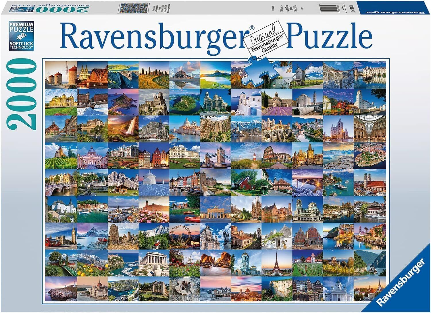 Ravensburger - 99 Beautiful Places of Europe 2000 Piece Puzzle