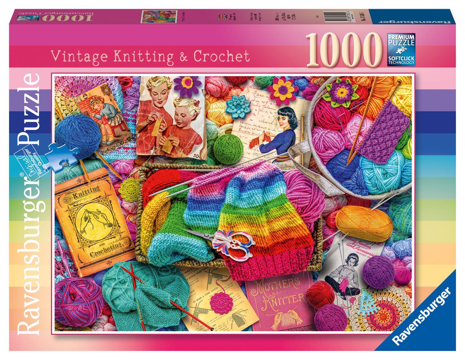 Ravensburger - Vintage Knitting & Crochet 1000 Piece Adult's Jigsaw Puzzle