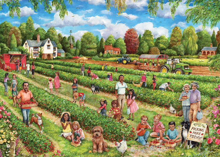 Falcon - Strawberry Picking 1000 Piece Adult's Jigsaw Puzzle