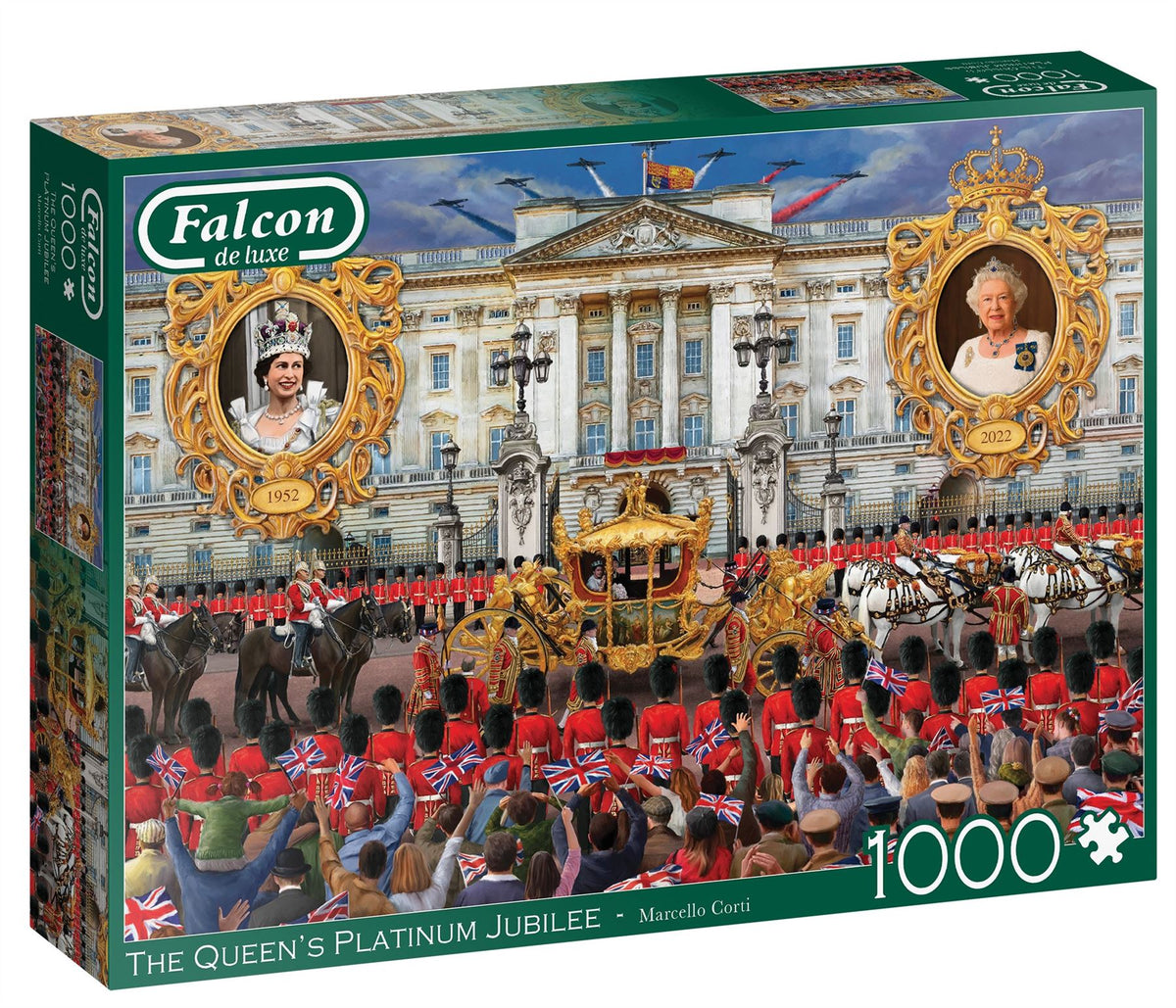 Falcon - The Queen’s Platinum Jubilee 1000 Piece Adult's Jigsaw Puzzle ...