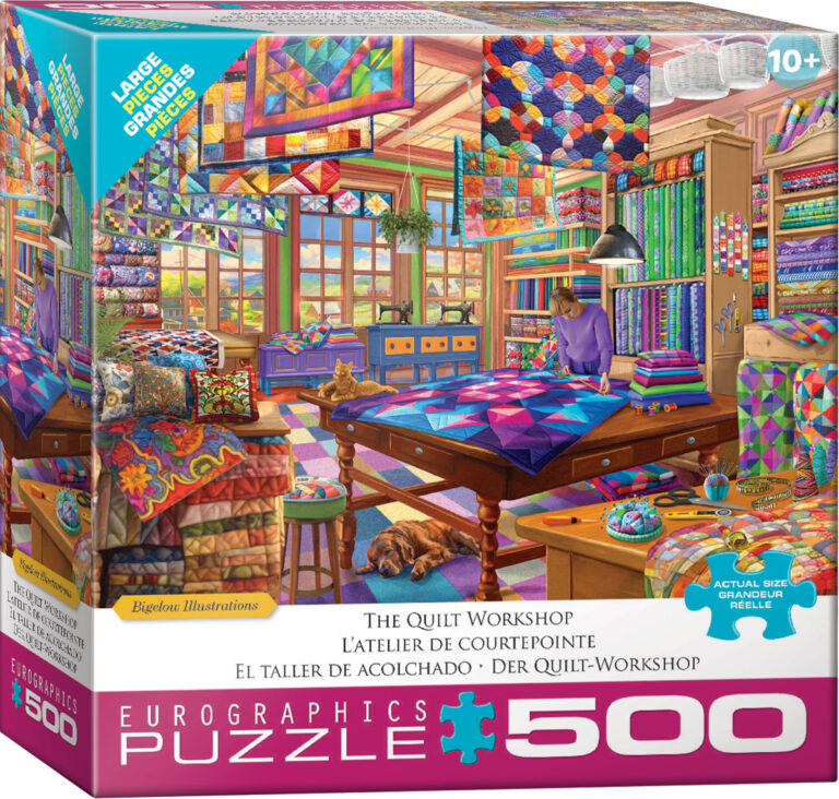 Eurographics - The Quilt Workshop Large 500 Piece Jigsaw Puzzle