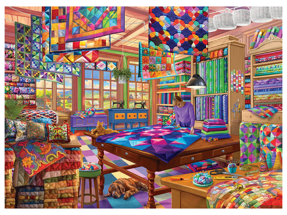 Eurographics - The Quilt Workshop Large 500 Piece Jigsaw Puzzle