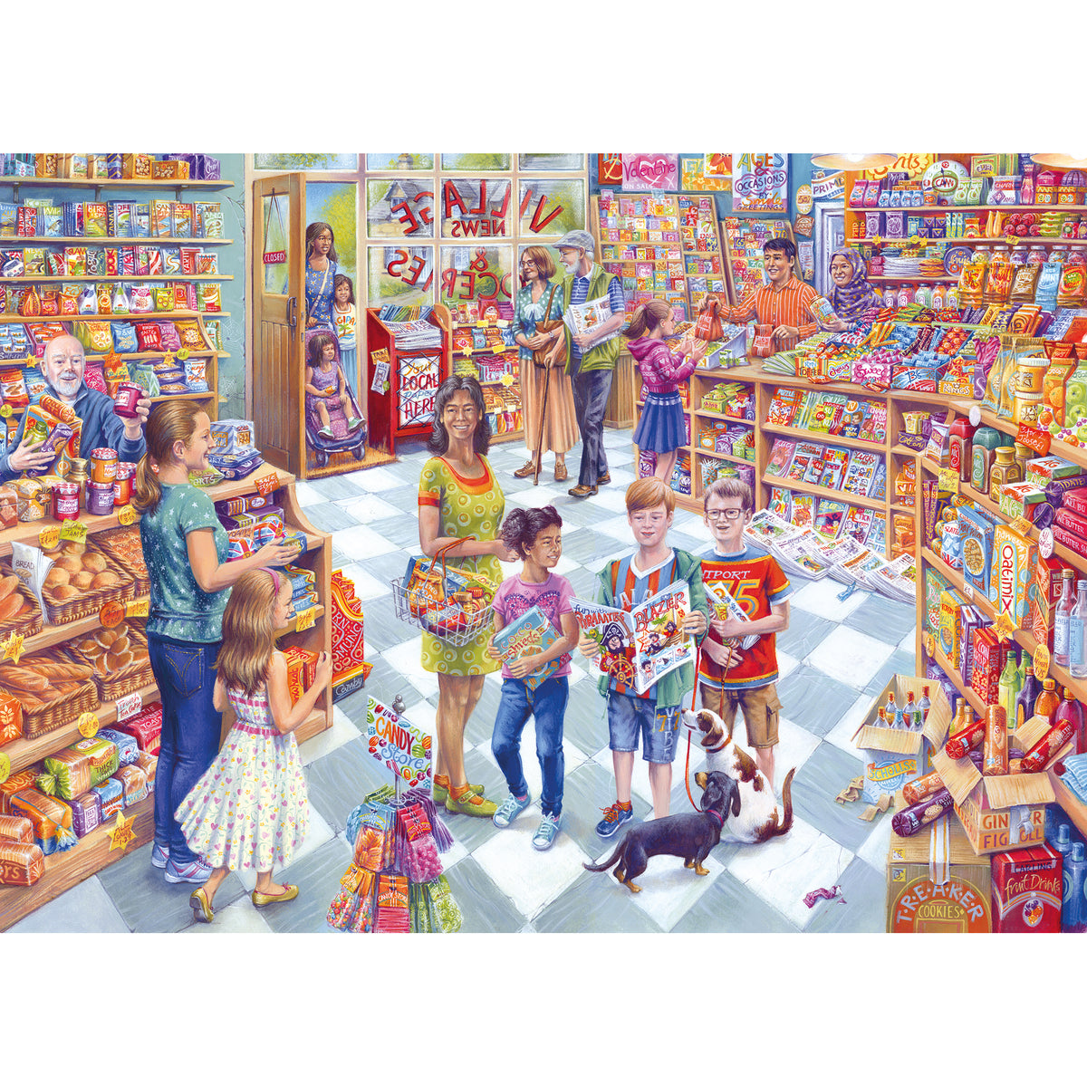 Gibsons - Village News 1000 Piece Jigsaw Puzzle