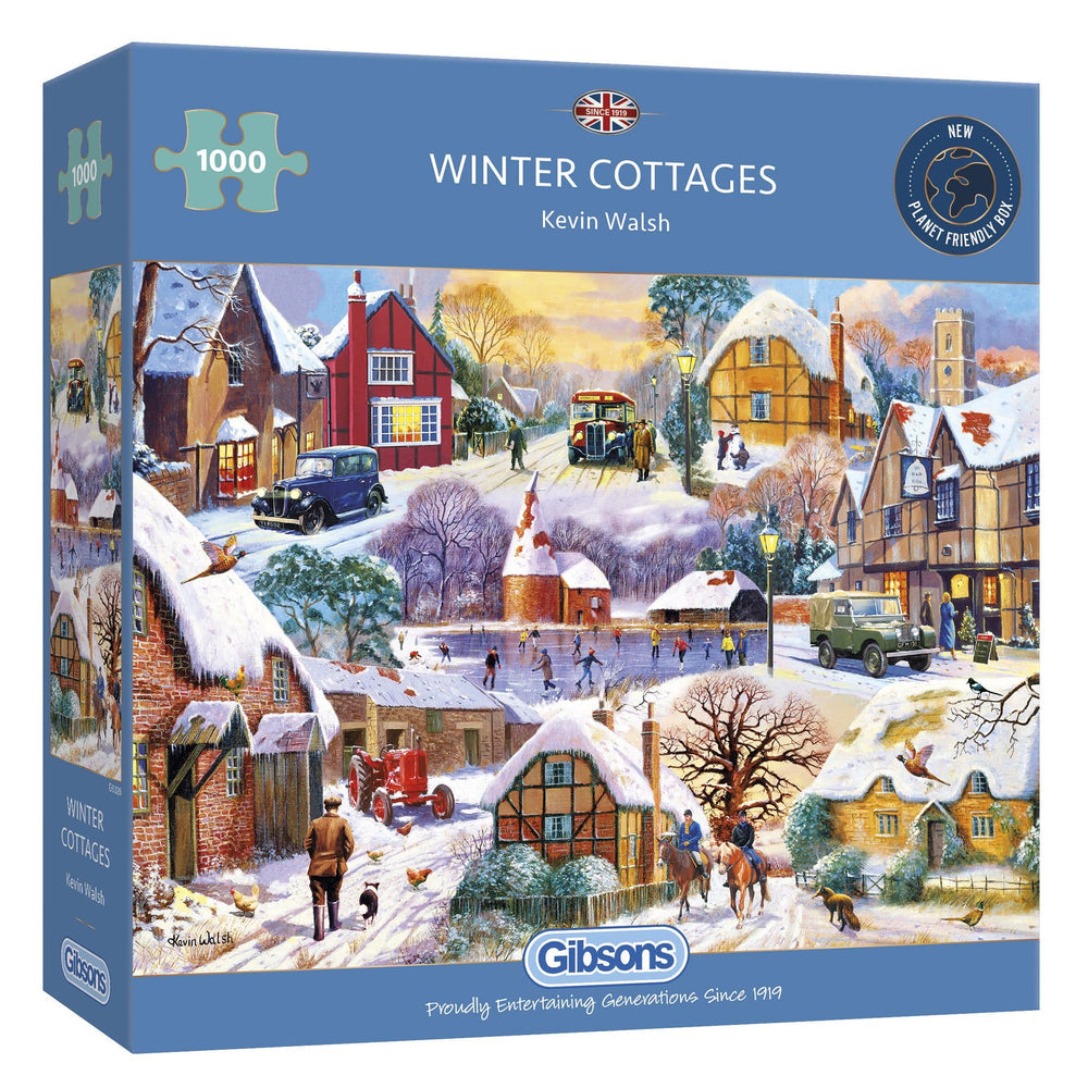 Gibsons - Winter Cottages 1000 Piece Jigsaw Puzzle- DISC