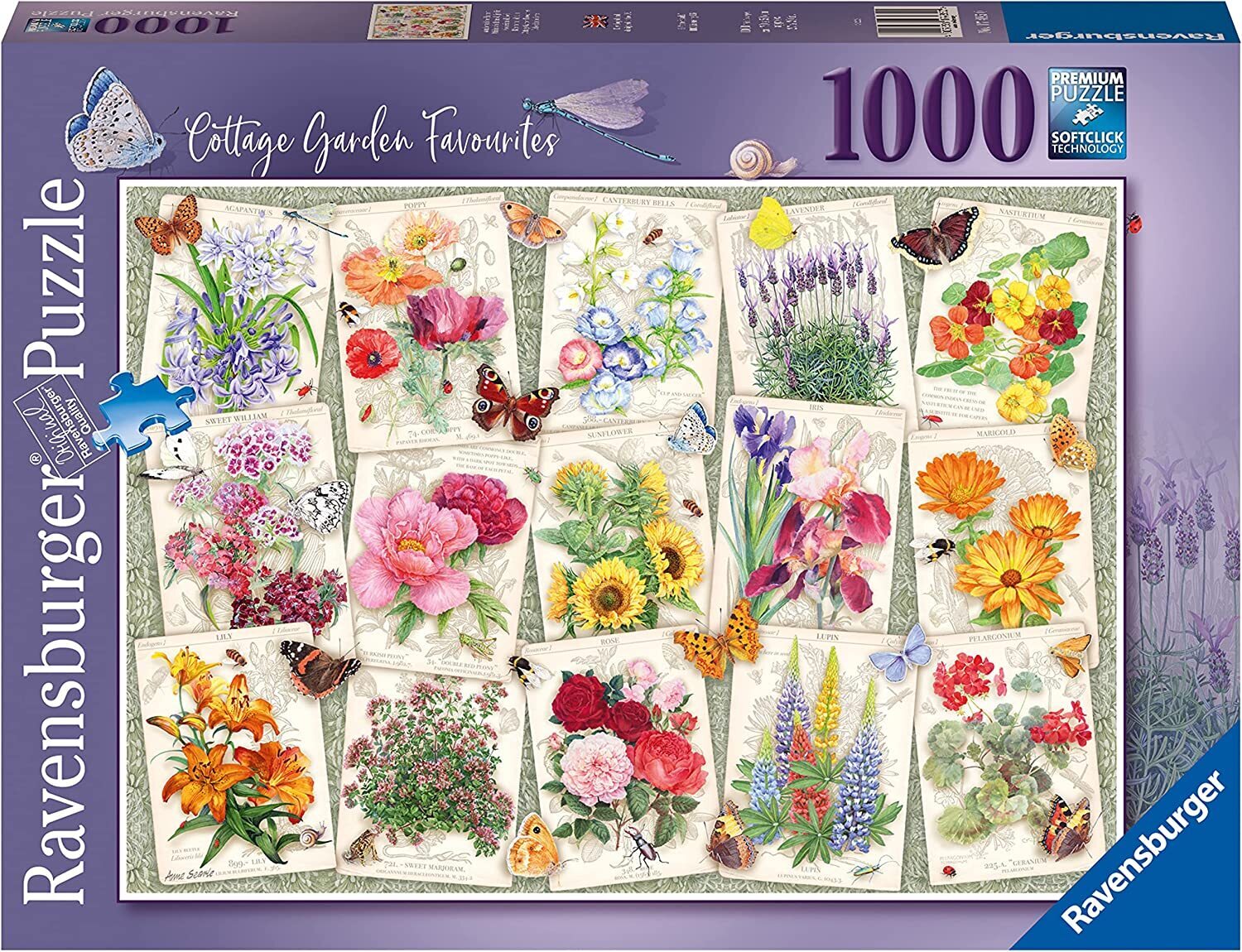 Ravensburger - Cottage Garden Favourites 1000 Piece Jigsaw Puzzle