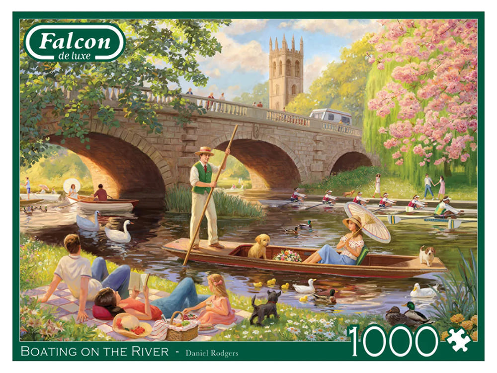 Falcon - Boating On The River 1000 Piece Jigsaw Puzzle