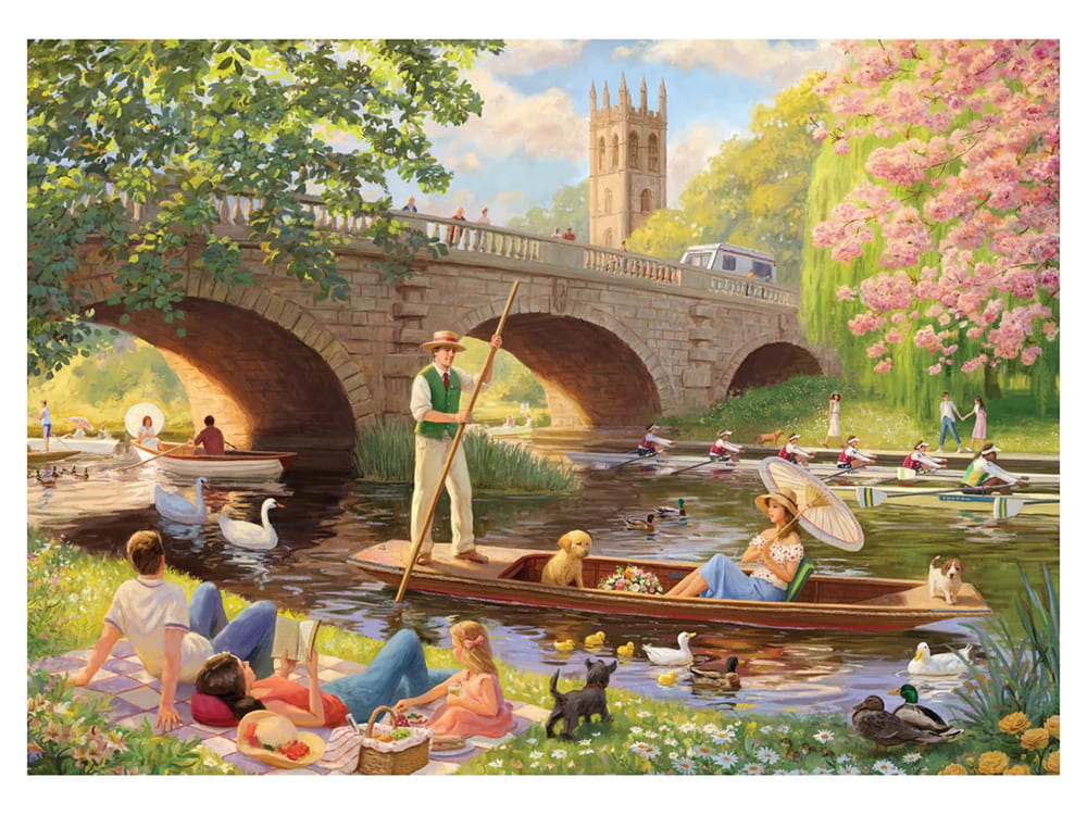 Falcon - Boating On The River 1000 Piece Jigsaw Puzzle