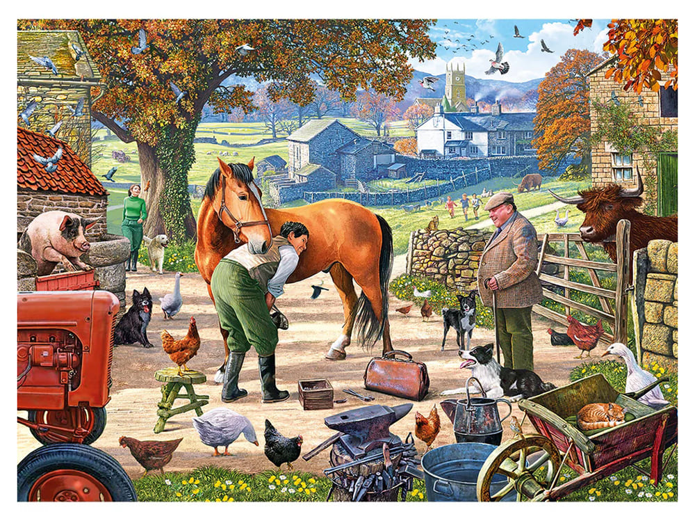 Gibsons - Farrier on the  Farm  Extra Large  XXL 250 Piece Jigsaw Puzzle