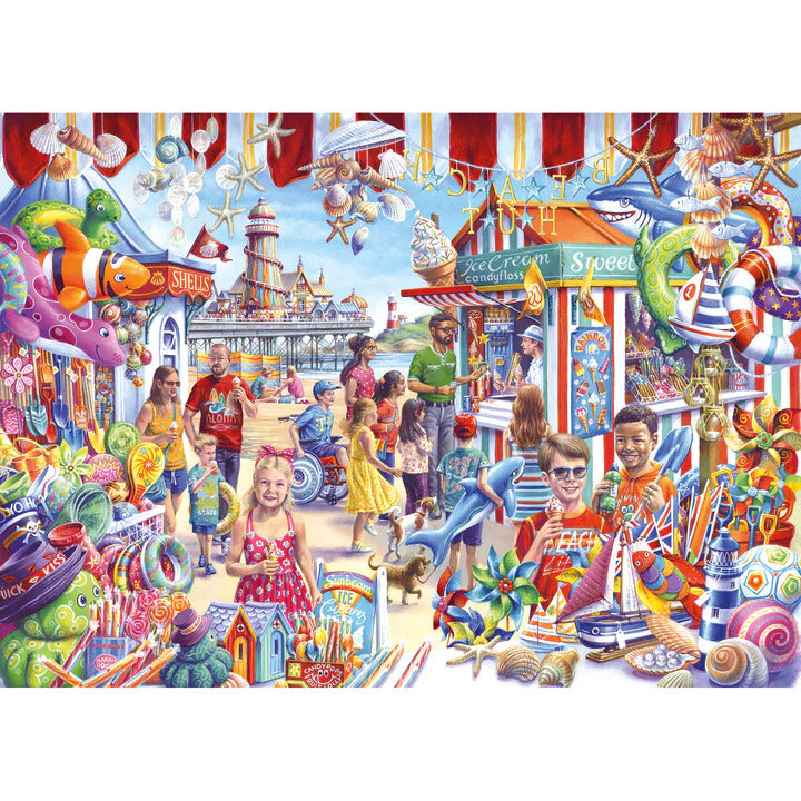 Gibsons - Seaside Souvenirs  Extra large XL 250 Piece Jigsaw Puzzle