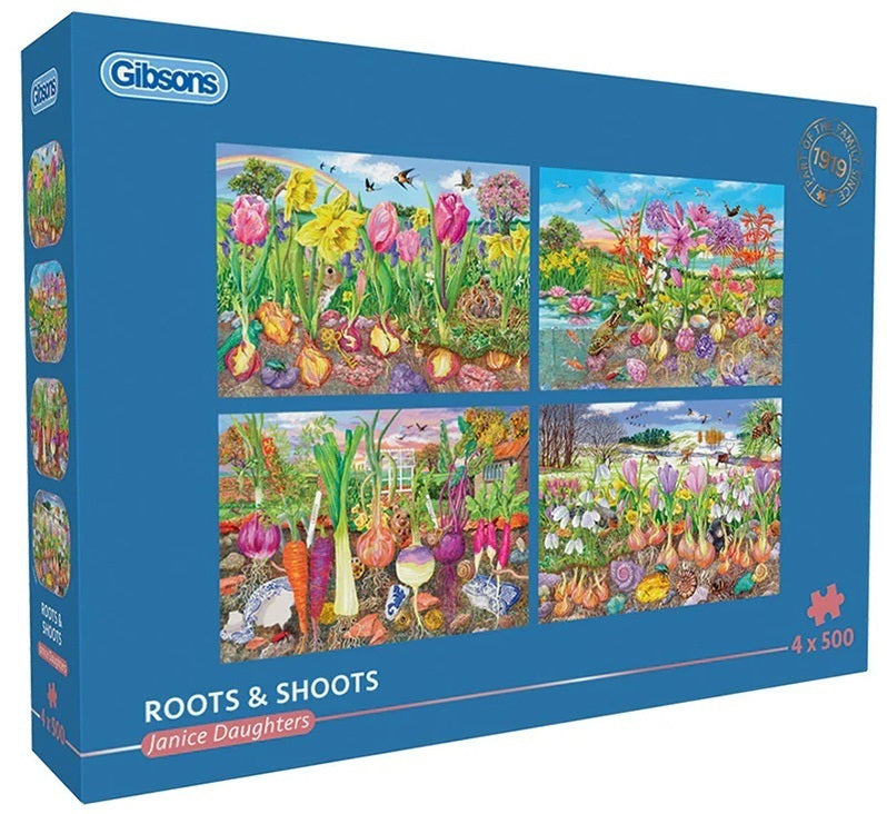 Gibsons - Roots & Shoots 4 x 500 Piece Jigsaw Puzzle