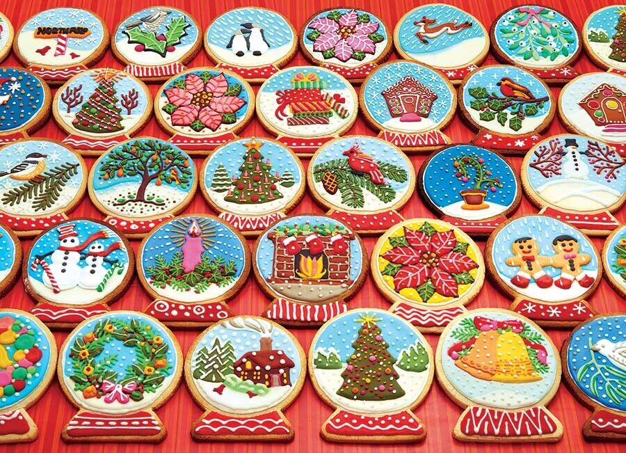 Cobble Hill - Snow Globe Cookies 1000 Piece Jigsaw Puzzle