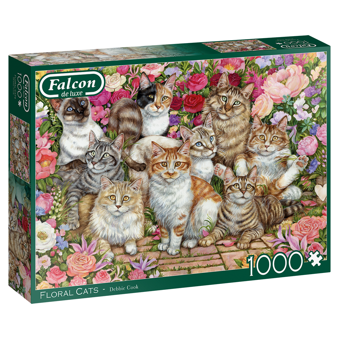 Falcon - Floral Cats 1000 Piece Jigsaw Puzzle