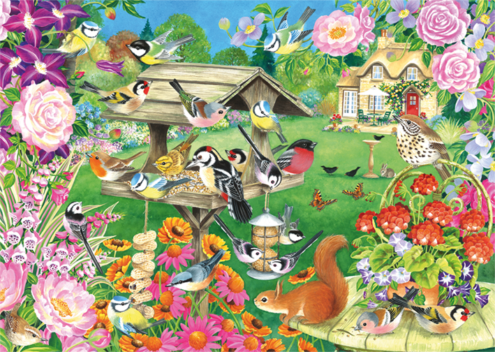 Falcon - Summer Garden Birds 500 Piece Jigsaw Puzzle