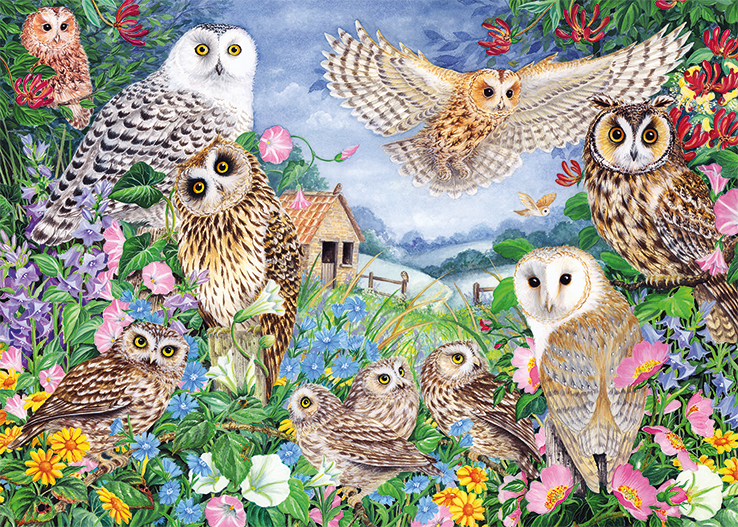 Falcon - Owls In The Wood 1000 Piece Jigsaw Puzzle