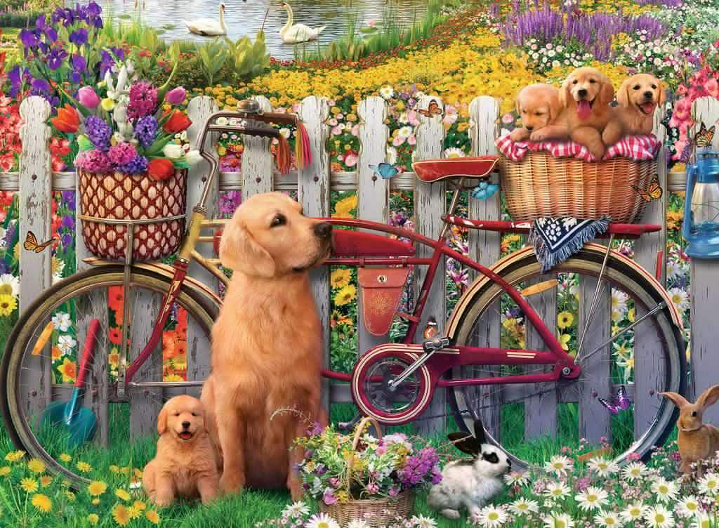 Ravensburger - Cute Dogs in the Garden 500 Piece Family Jigsaw Puzzle