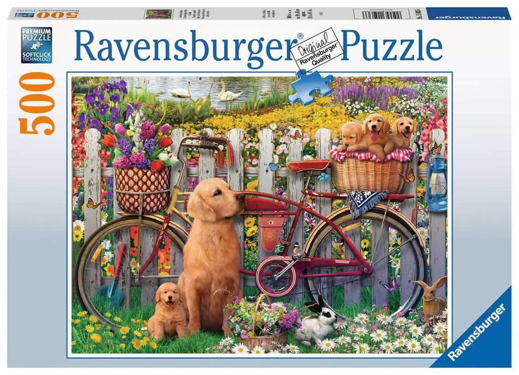 Ravensburger - Cute Dogs in the Garden 500 Piece Family Jigsaw Puzzle