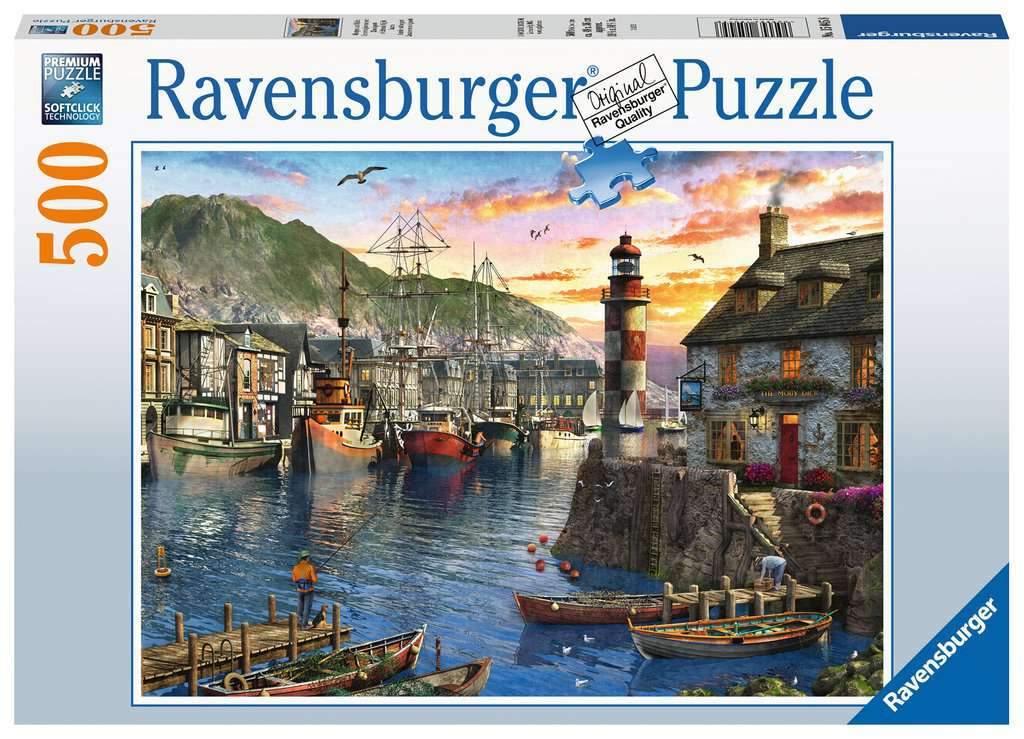 Ravensburger - Sunrise at the Port 500 Piece Family Jigsaw