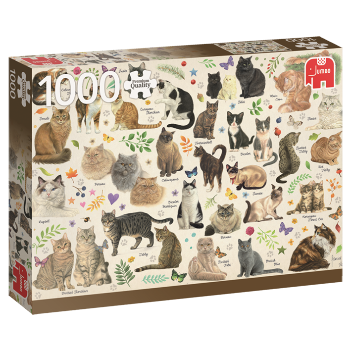 Jumbo - Francien van Westering: Cats Poster 1000 Piece Jigsaw Puzzle