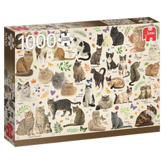 Jumbo - Francien van Westering: Cats Poster 1000 Piece Jigsaw Puzzle