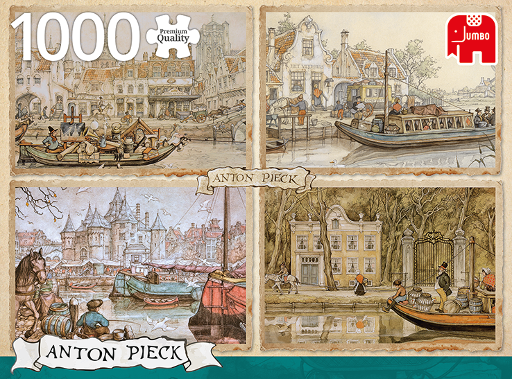 Jumbo - Anton Pieck: Canal Boats 1000 Piece Jigsaw Puzzle