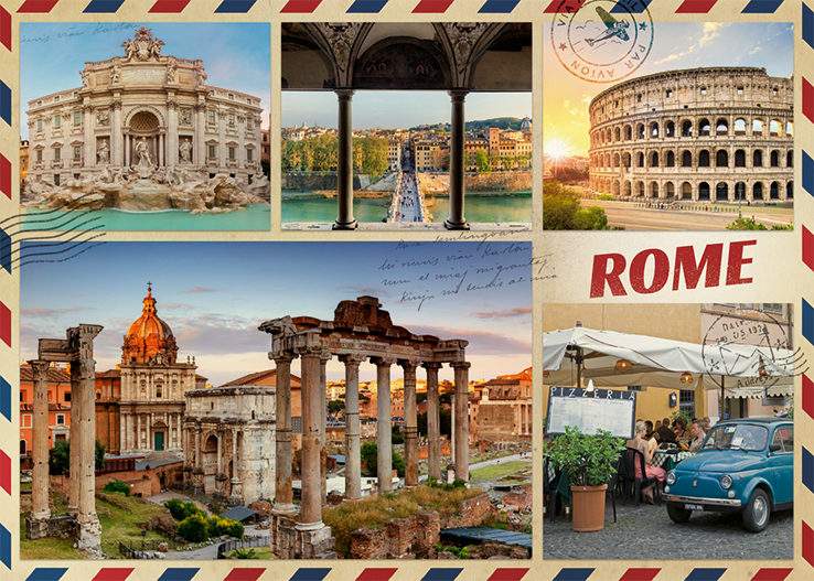 Jumbo - Greetings From Rome 1000 Piece Jigsaw Puzzle