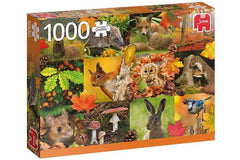 Jumbo - Autumn Animals 1000 Piece Adult's Jigsaw Puzzle