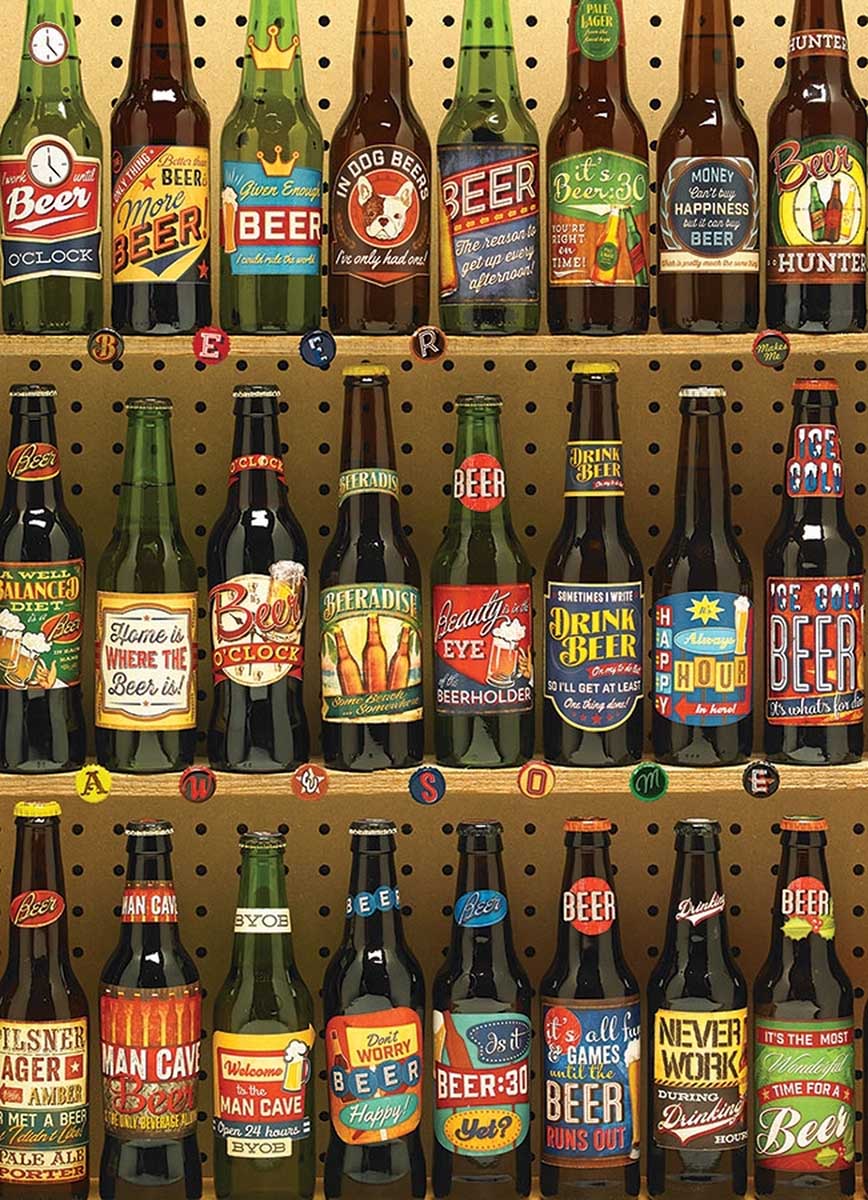 Cobble Hill - Beer Collection 1000 Piece Jigsaw Puzzle