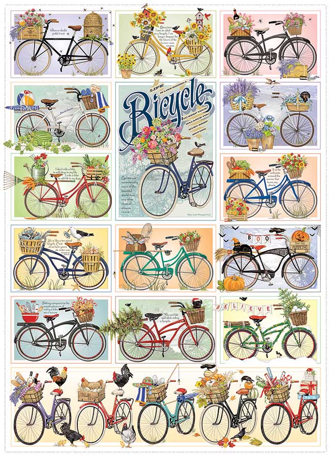 Cobble Hill - Bicycles 1000 Piece Jigsaw Puzzle