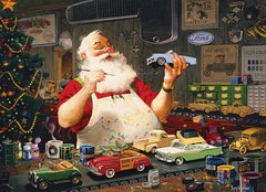 Cobble Hill - Santa Painting Cars 1000 Piece Jigsaw Puzzle