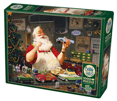 Cobble Hill - Santa Painting Cars 1000 Piece Jigsaw Puzzle