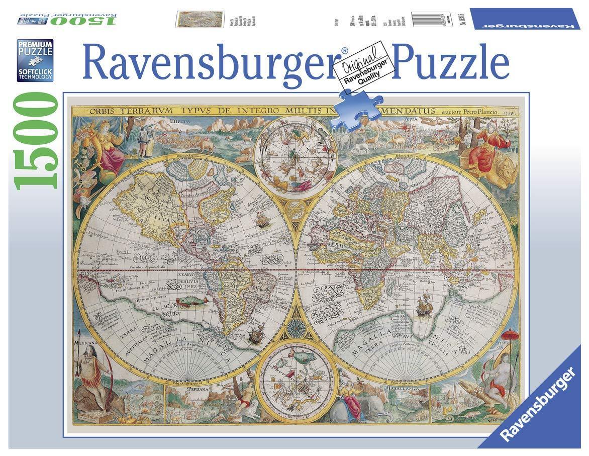 Ravensburger - World Map, 1594 1500 Piece Puzzle