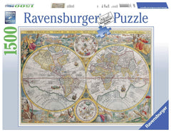 Ravensburger - World Map, 1594 1500 Piece Puzzle