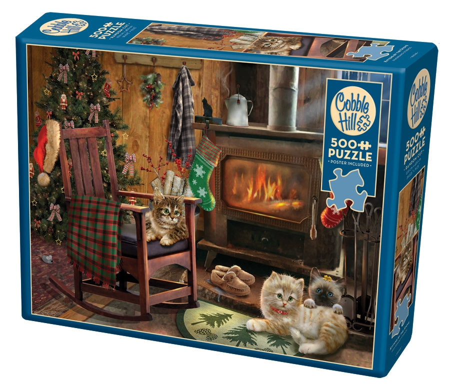 Cobble Hill - Kittens By The Stove 500 Piece Jigsaw Puzzle