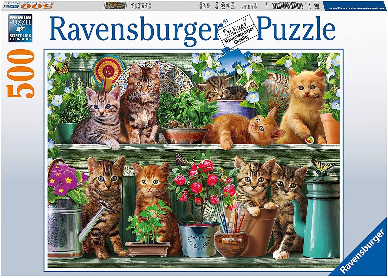 Ravensburger - Cats on the Shelf 500 Piece Jigsaw Puzzle