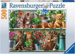 Ravensburger - Cats on the Shelf 500 Piece Jigsaw Puzzle