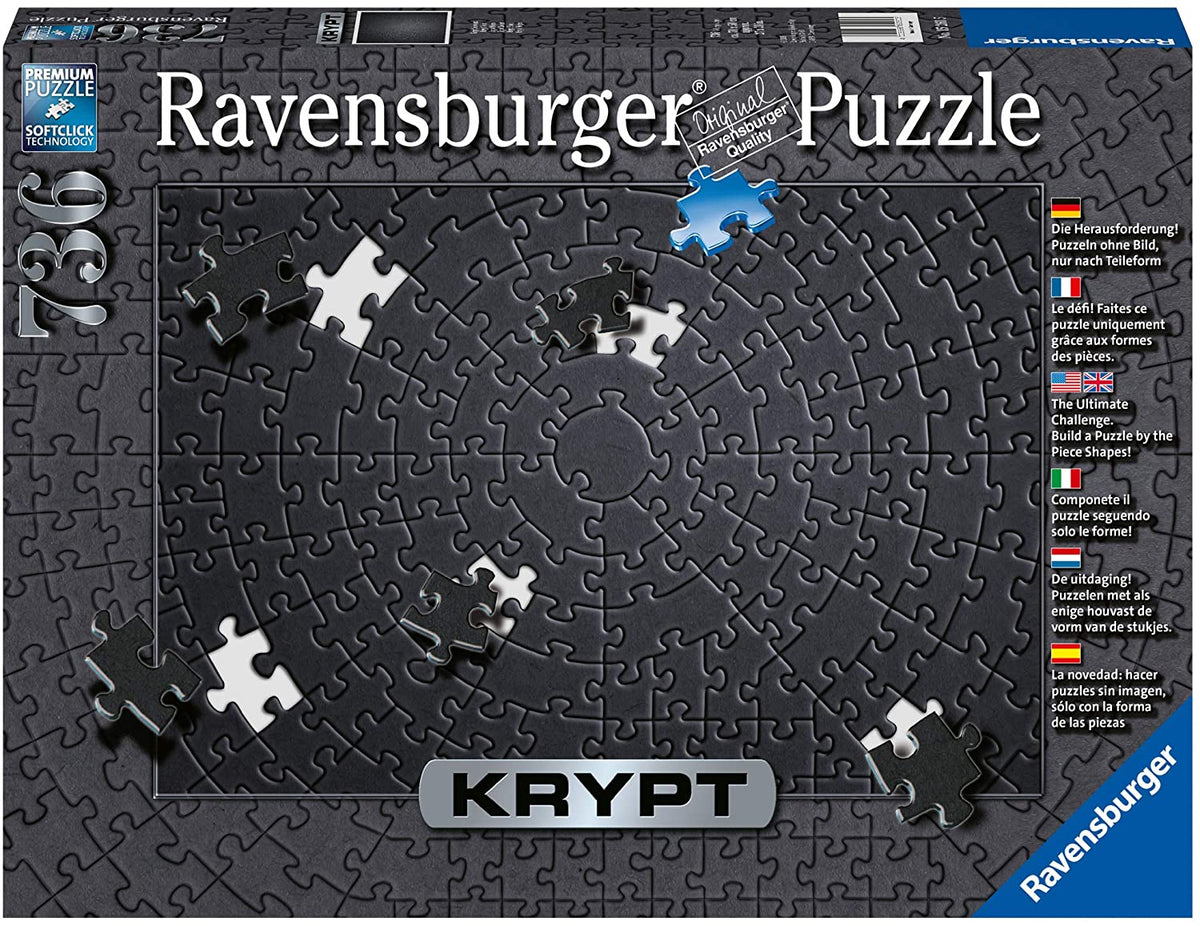 Ravensburger - KRYPT Black Puzzle 736 Piece Jigsaw Puzzle