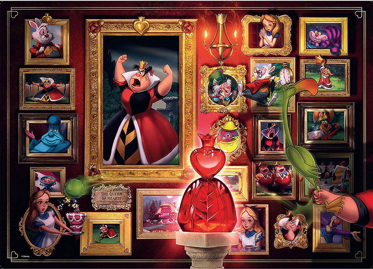 Ravensburger - Disney Villainous: Queen of Hearts 1000 Piece Adult's Jigsaw Puzzle