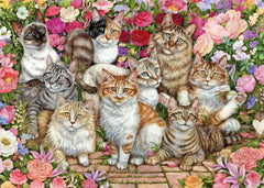 Falcon - Floral Cats 1000 Piece Jigsaw Puzzle