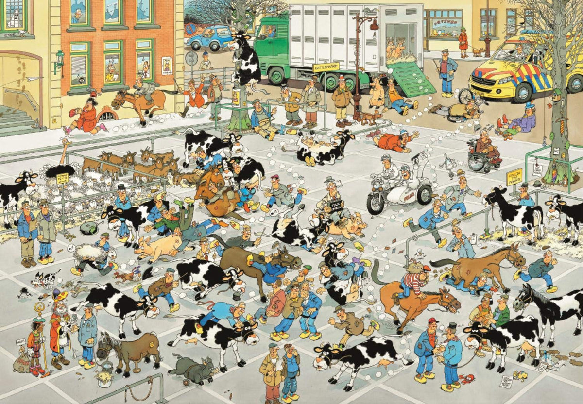 Jumbo - Jan van Haasteren: The Cattle Market 1000 Piece Adult's Jigsaw Puzzle